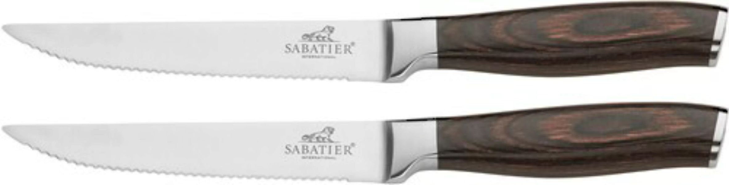 SABATIER International Steakbesteck, (Set, 2 tlg.), Pakka Holz Griffe günstig online kaufen