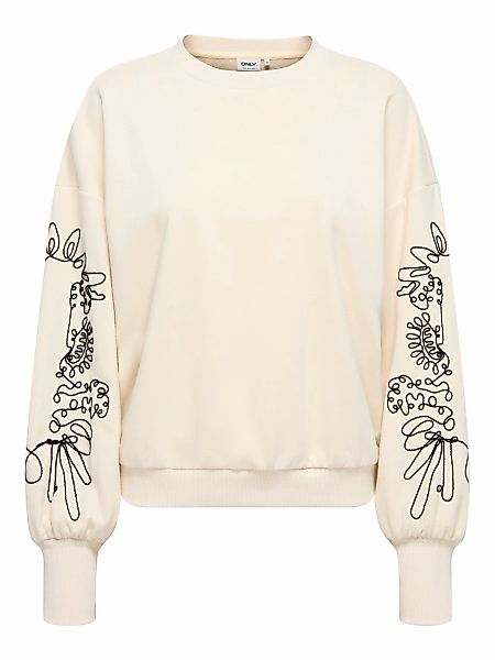 ONLY Sweatshirt "ONLBROOKE L/S O-NECK DETAIL SWT NOOS" günstig online kaufen