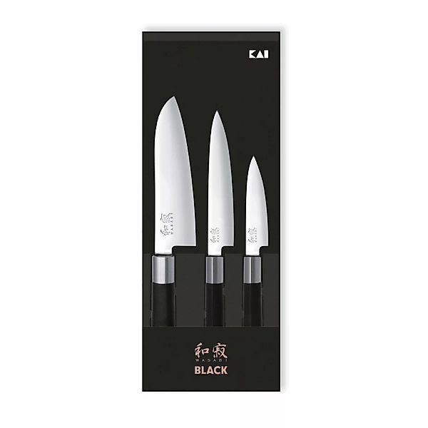 KAI Wasabi black 3-teiliges Messerset Japan günstig online kaufen