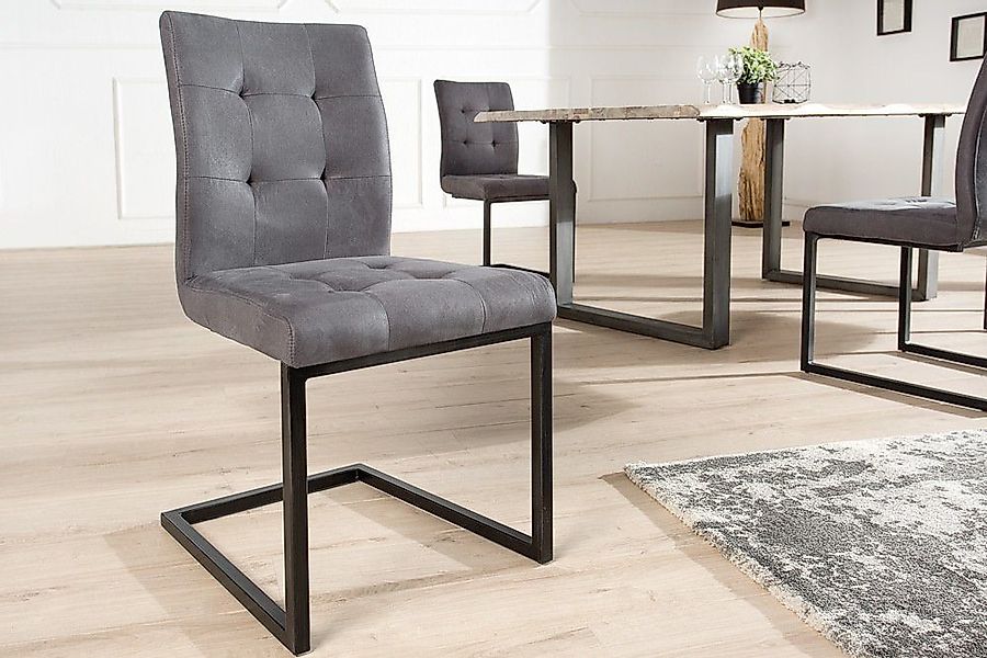 riess-ambiente Freischwinger OXFORD vintage grau / günstig online kaufen