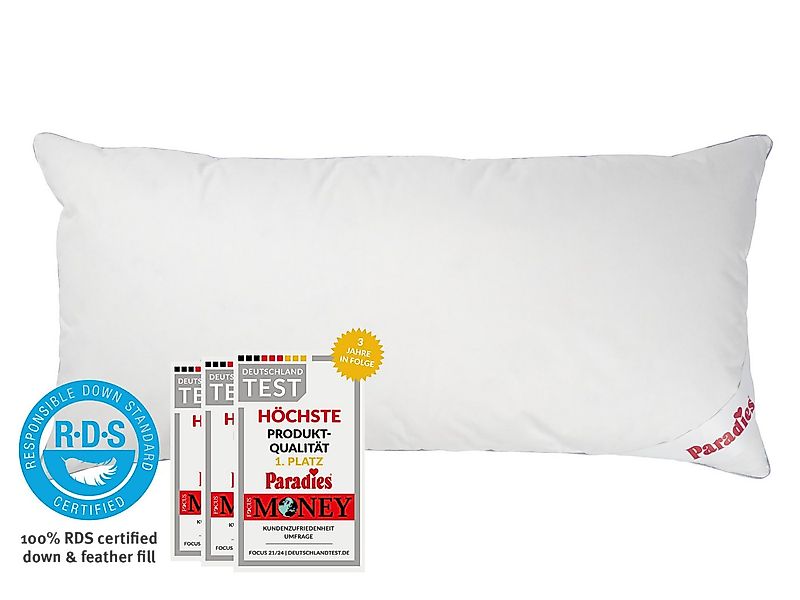 Paradies 3-Kammer-Kopfkissen Abbie Bio, Füllung: Außenkammer: 90% Daunen, 1 günstig online kaufen