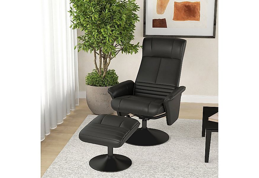 HOMCOM Relaxsessel mit Hocker Drehbarer Liegefunktion (Fernsehsessel, 2-St. günstig online kaufen