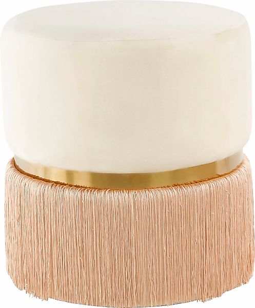 Kayoom Sitzhocker "Hocker Rebecca 825, Sitzpouf in runder Form,mit samtigem günstig online kaufen