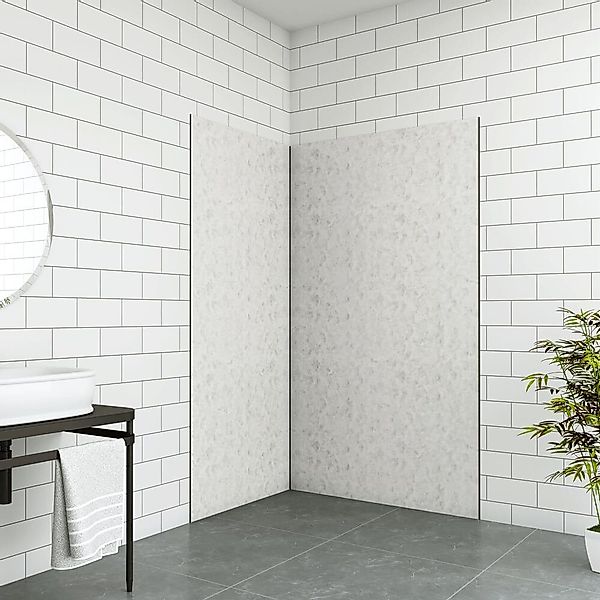 duschspa Duschrückwand 210x0.3cm wasserdichte Duschwandpaneele PE-Aluminium günstig online kaufen