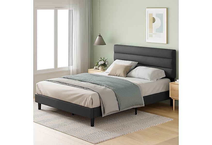 ZINUS Polsterbett Piper mit stylischem Kopfteil und Lattenrost (140x200cm) günstig online kaufen