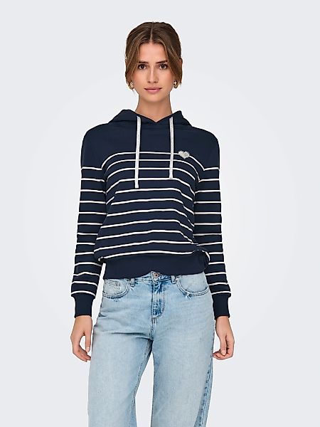 ONLY Kapuzensweatshirt "ONLADELLE L/S STRIPE HOOD SWT" günstig online kaufen