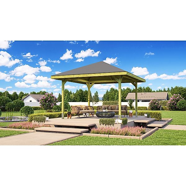 weka Pavillon "Paradies 2" BxT: 380x380 cm günstig online kaufen