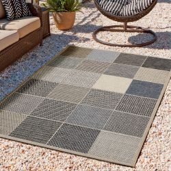 Andiamo Teppich "Clyde 2" rechteckig 5 mm Höhe Flachgewebe, Patchwork Desig günstig online kaufen