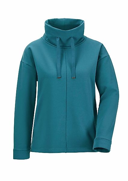 GOLDNER Hausanzug "Sportiver Kragenpullover mit Tunnelzug" halsferner Umleg günstig online kaufen