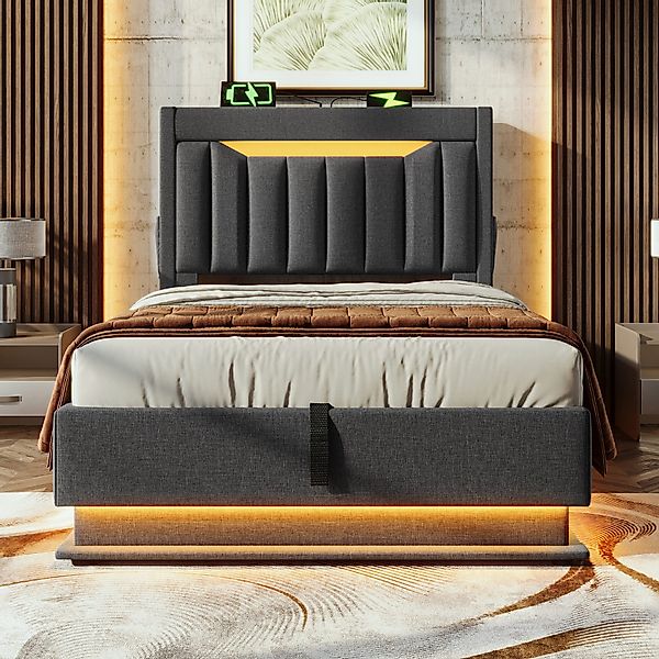 HAUSS SPOLE Polsterbett 90x200 mit USB- günstig online kaufen