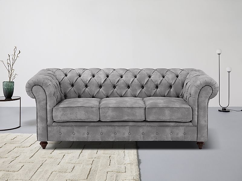 Home affaire Chesterfield-Sofa Chesterfield 3-Sitzer B/T/H: günstig online kaufen