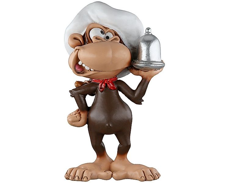 MF Comicfigur Chef Monkey Affenfigur Koch mit Kochmütze Deko Braun Weiß 12c günstig online kaufen
