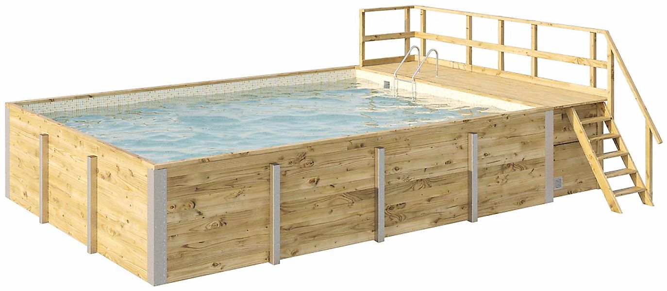 weka Rechteckpool "595 Gr. 2 mit Sonnendeck und Technikraum" BxLxH: 416x644 günstig online kaufen