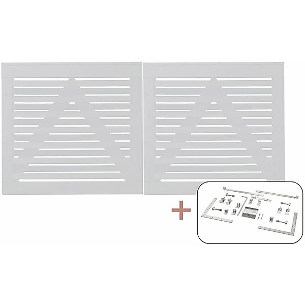 Doppeltor Osaka Nadelholz Weiß 200 cm x 93 cm günstig online kaufen