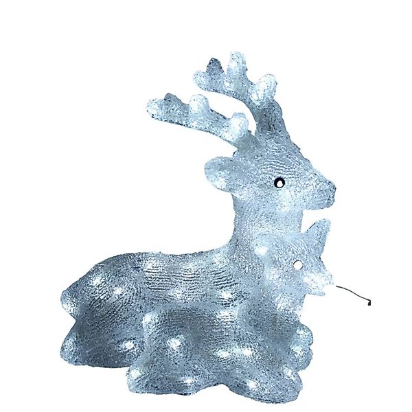Lex LED Weihnachtsfigur Acryl Hirsch mit Baby Figur Beleuchtet Weihnachtsde günstig online kaufen