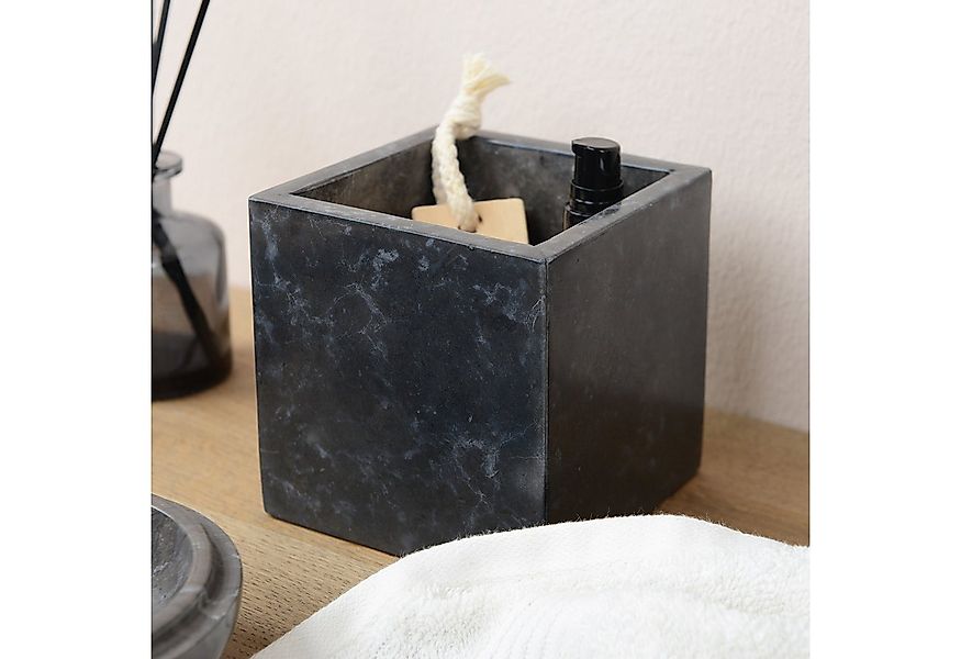 wohnfreuden Aufbewahrungsdose Marmor Box für Kosmetik anthrazit günstig online kaufen