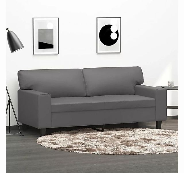 vidaXL Sofa 2-Sitzer-Sofa Grau 140 cm Kunstleder günstig online kaufen