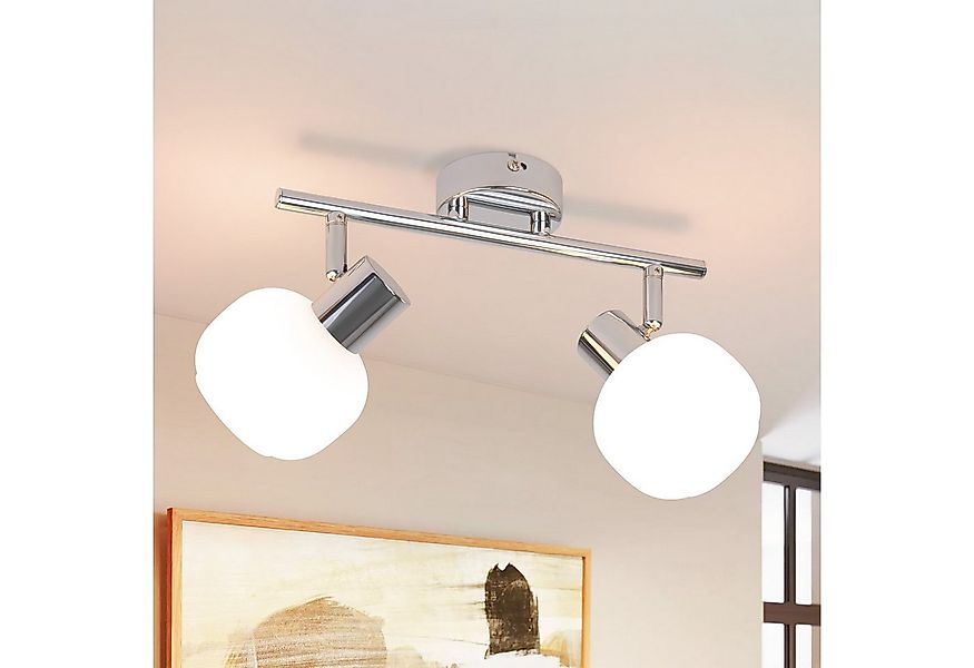 ZMH Deckenstrahler 2/3/4 Flammig E14 Glas Lampenschirm Deckenlampe Vintage günstig online kaufen