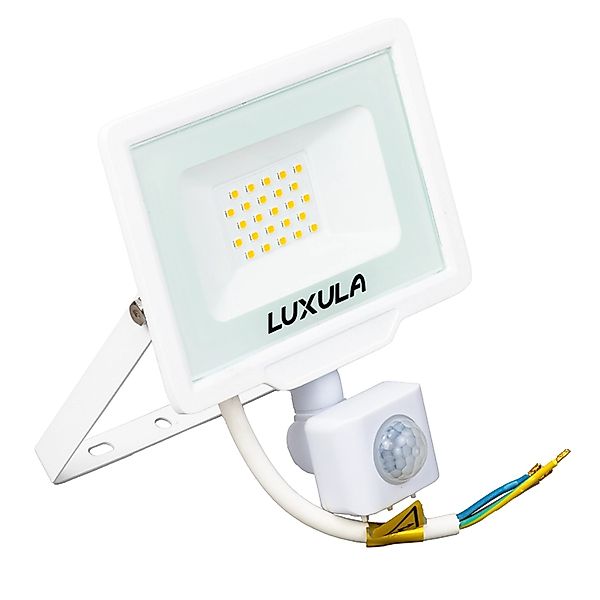 LUXULA LED Strahler mit Bewegungsmelder 20W 2000lm Fluter 4000K Neutralweiß günstig online kaufen