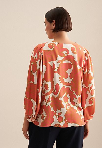 seidensticker Shirtbluse "Schwarze Rose" 3/4-Arm V-Neck Paisley günstig online kaufen