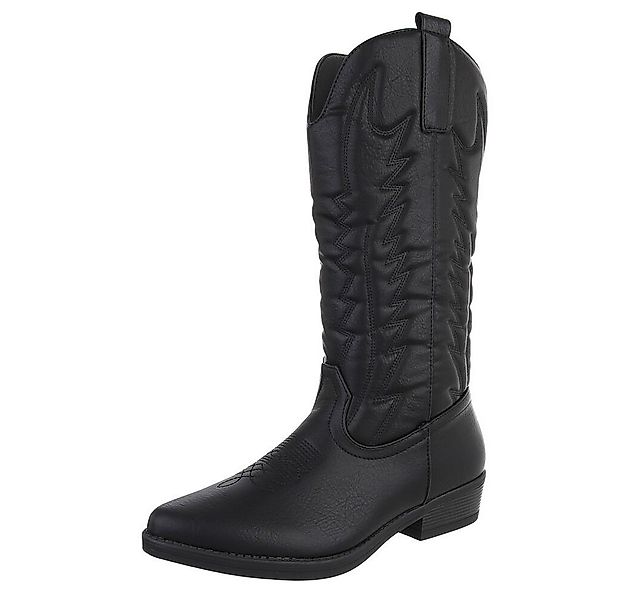 Ital-Design Elegante Damen-Stiefel mit Kunstvollem Design und Komfort Weste günstig online kaufen