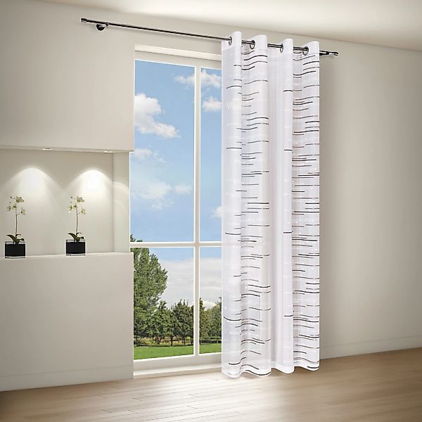 Happy Home Gardine "LORNA" Ösen 1 Stk. tlg. HxB: 245x140 günstig online kaufen