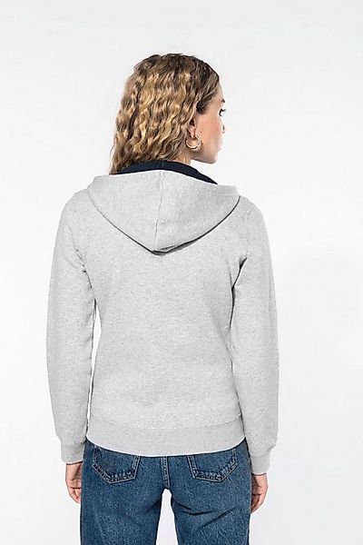 Kariban Kapuzensweatjacke DAMEN-KAPUZENSWEATSHIRT BICOLOR mit Reißverschlus günstig online kaufen