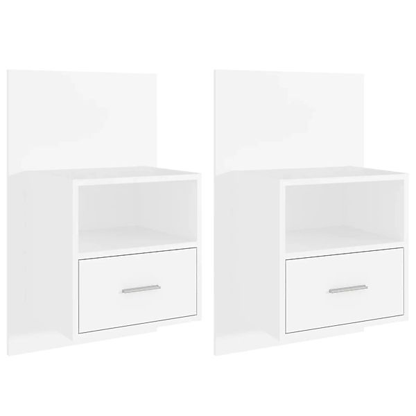vidaXL Wand-Nachttische 2 Stk, Weiß 811008 günstig online kaufen