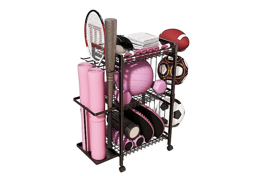 BlingBin Sportgeräte-Regalwagen Ball Aufbewahrungsregale, Organizer für Spi günstig online kaufen