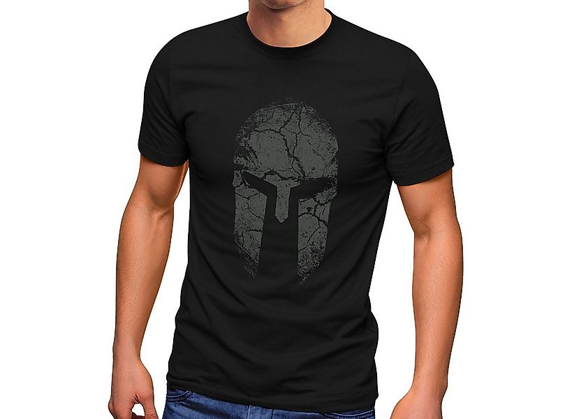 Neverless Print-Shirt Herren T-Shirt Aufdruck Sparta Helm Spartan Warrior F günstig online kaufen
