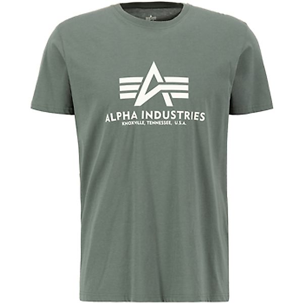 Alpha Industries  T-Shirts & Poloshirts Basic T-Shirt - vintage green günstig online kaufen