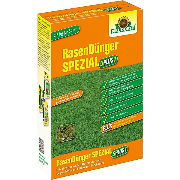 Neudorff Rasen-Dünger Spezial 5Plus1 2,5 kg günstig online kaufen