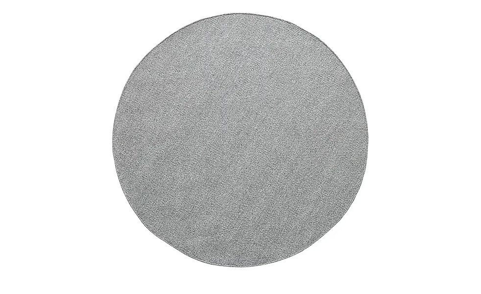 Handweb-Teppich  Skovde ¦ grau ¦ Wolle,Baumwolle Ø: 120 Teppiche > Naturtep günstig online kaufen