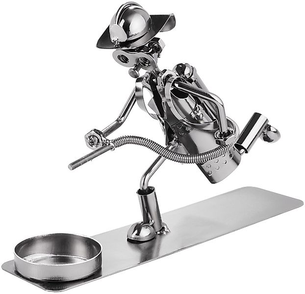 BRUBAKER Dekofigur Schraubenmännchen Feuerwehrmann mit Teelichthalter (1 St günstig online kaufen