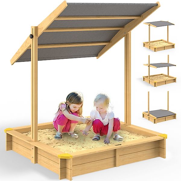 Spielwerk Sandkasten, Samu mit Dach 120x120cm günstig online kaufen