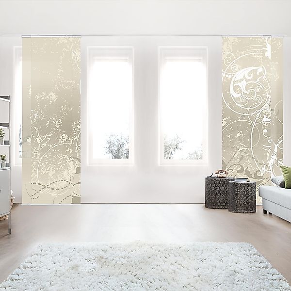 Bilderdepot24 Schiebegardine modern Flächenvorhang blickdicht Perlmutt günstig online kaufen