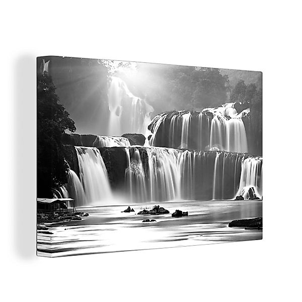 OneMillionCanvasses® Leinwandbild Wasserfall - Schwarz - günstig online kaufen
