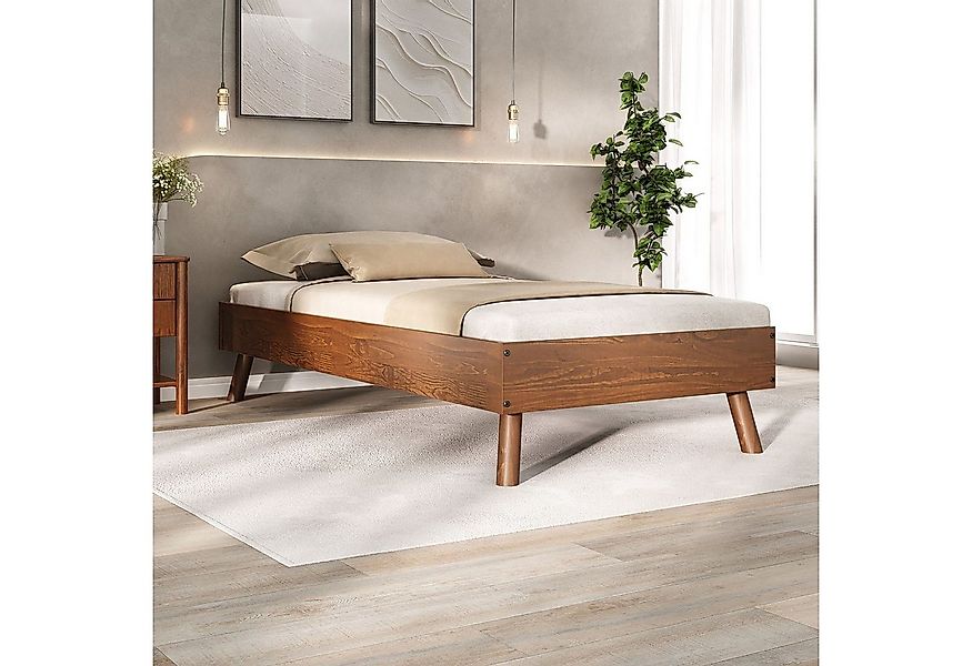 IDIMEX Futonbett KARRI, Einzellbett 90x200 cm aus Massivholz kastanie farbe günstig online kaufen