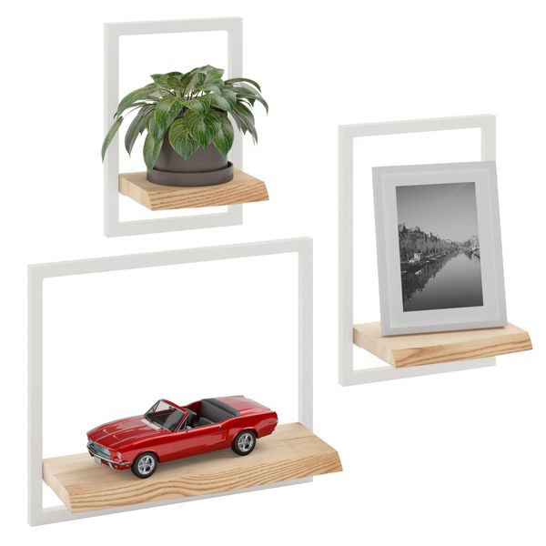 LAMO Manufaktur Wandregal Holz Set 3 günstig online kaufen