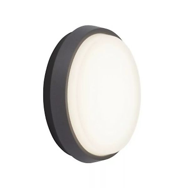 AEG LETAN LED Hausnummernleuchte Ø 17,5 cm Aluminium / Kunststoff Anthrazit günstig online kaufen