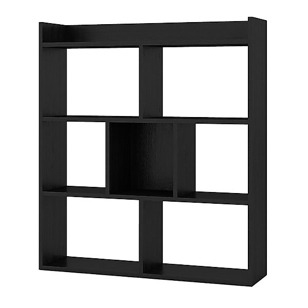 Costway Bücherregal mit 7 Fächern Standregal 80 x 20 x 90 cm Schwarz günstig online kaufen