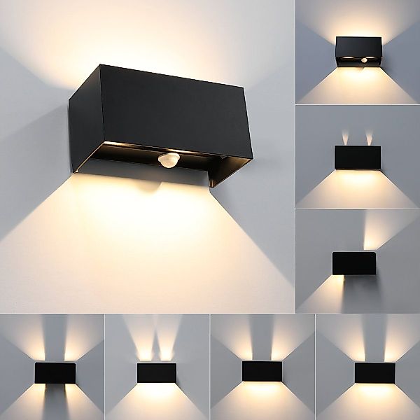 LETGOSPT Wandleuchte LED Aluminium Wandlampe mit günstig online kaufen