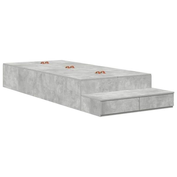 vidaXL Bett Bett mit Stauraum Beton günstig online kaufen
