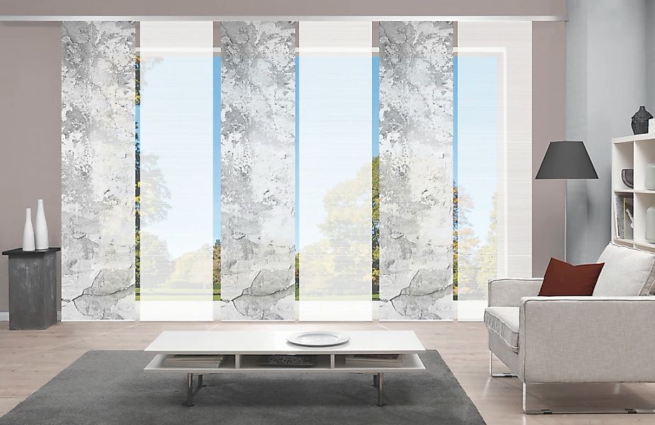 Vision S Schiebegardine "RAGUL 6er SET" Paneelwagen 6 Stk. tlg. Schiebevorh günstig online kaufen