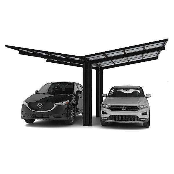 Ximax Alu Doppelcarport Linea Typ 80 Schwarz 548 x 495 cm Sonderfertigung günstig online kaufen