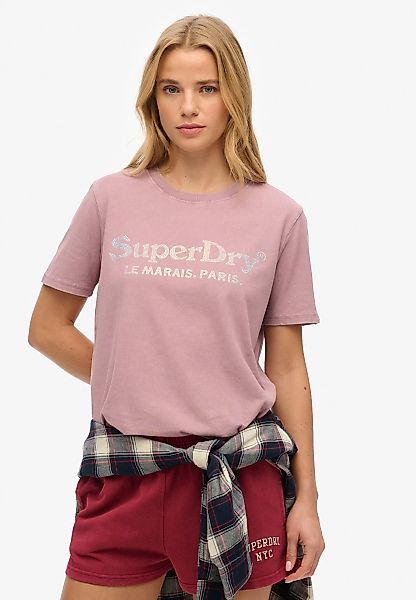 Superdry Kurzarmshirt "VENUE METALLIC RELAXED TEE" günstig online kaufen