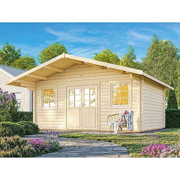 Palmako Gartenhaus Helena 510 x 390 cm Lackiert Grau-Anthrazit FSC® günstig online kaufen