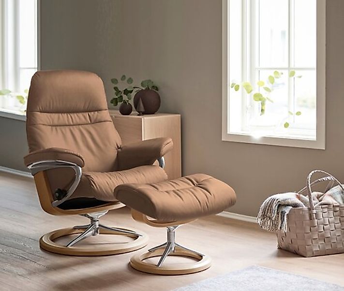 Stressless® Relaxsessel »Sunrise« Set, Relaxsessel mit Hocker, mit Signatur günstig online kaufen