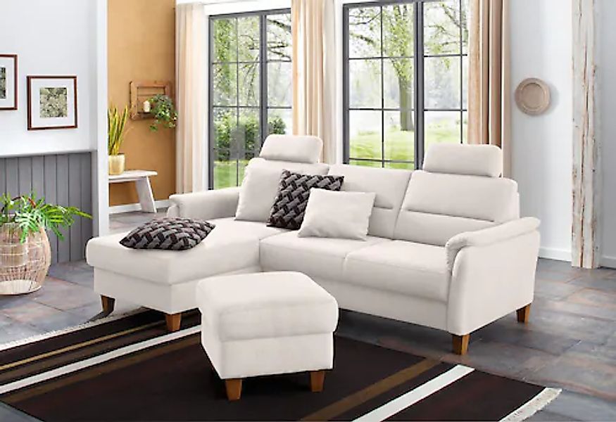 Home affaire Ecksofa »Palmera L-Form, B: 244 cm« optional Bettfunktion & Be günstig online kaufen