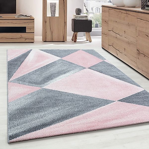 Carpettex Frisé-Teppich Geometrisch Design, Läufer, Höhe: günstig online kaufen